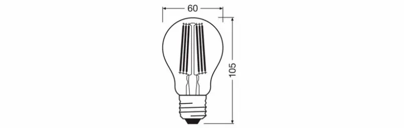 Osram E27-LED-Birne E27/2,6 Watt/Energie B Transparent