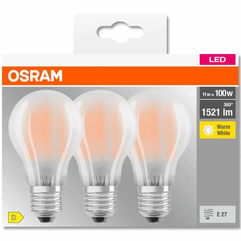 E27|Osram LED-Birne E27/11 Watt/Energie D Weiß