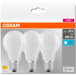 E27|Osram LED-Birne E27/6,5 Watt/Energie E Weiß