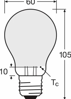E27|Osram LED-Birne E27/6,5 Watt/Energie E Weiß