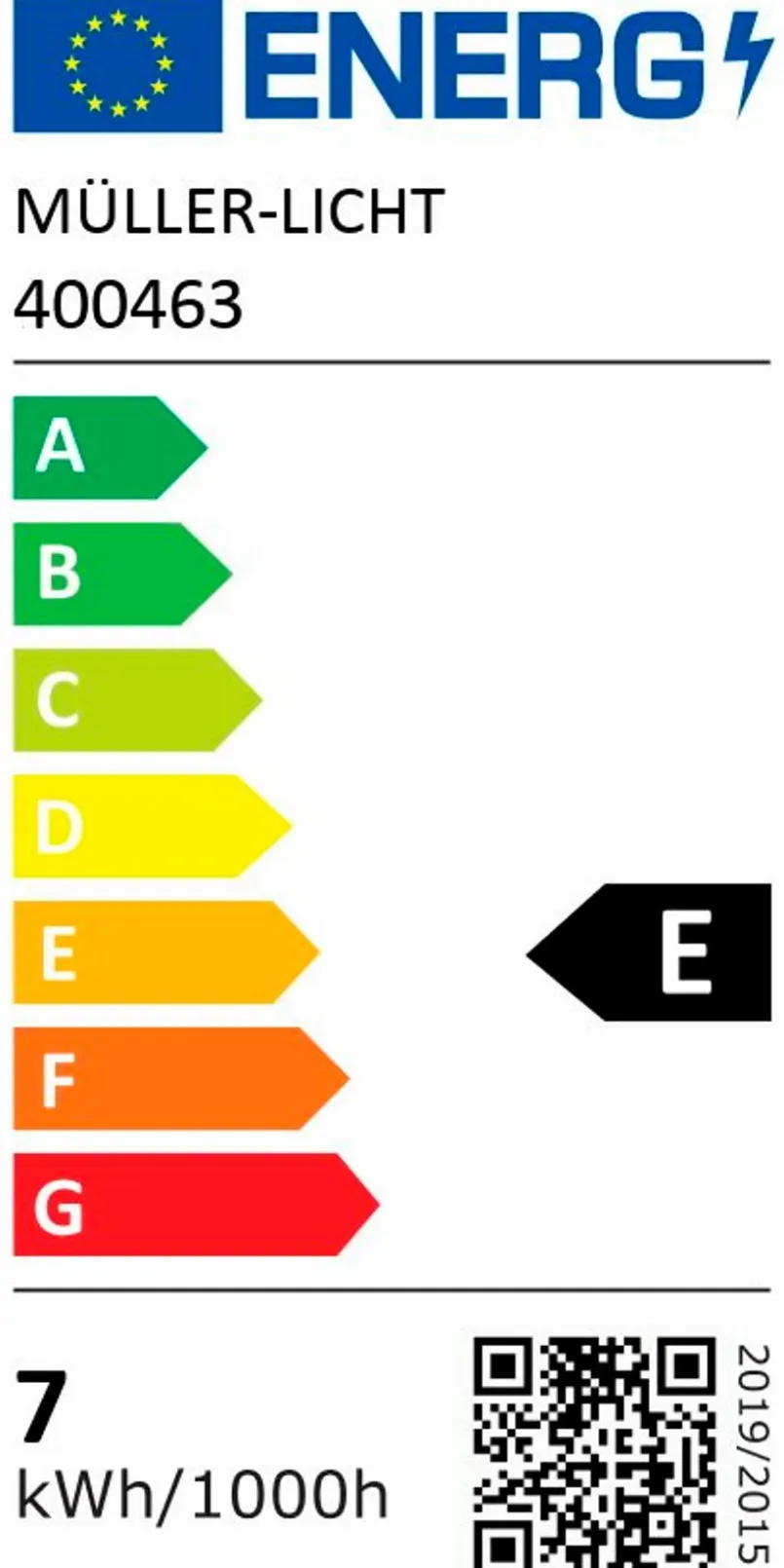 MÜLLER-LICHT E27-LED-Birne E27/7 Watt/Energie E Transparent