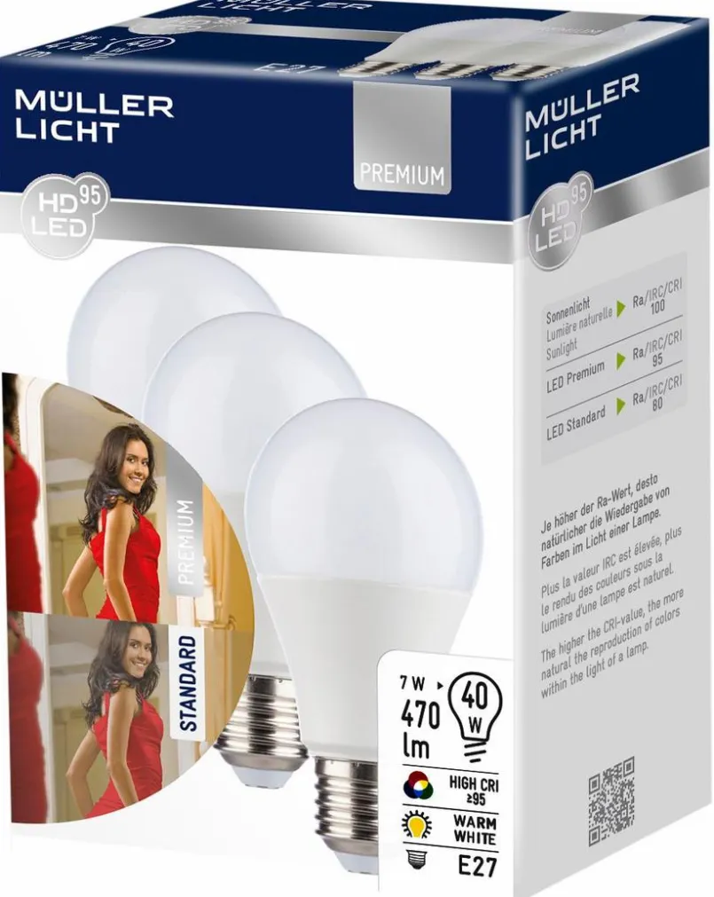 E27|MÜLLER-LICHT LED-Birne E27/7 Watt/Energie G Weiß