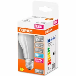 E27|Osram LED-Birne matt E27/ 12Watt/ Energie D Weiß