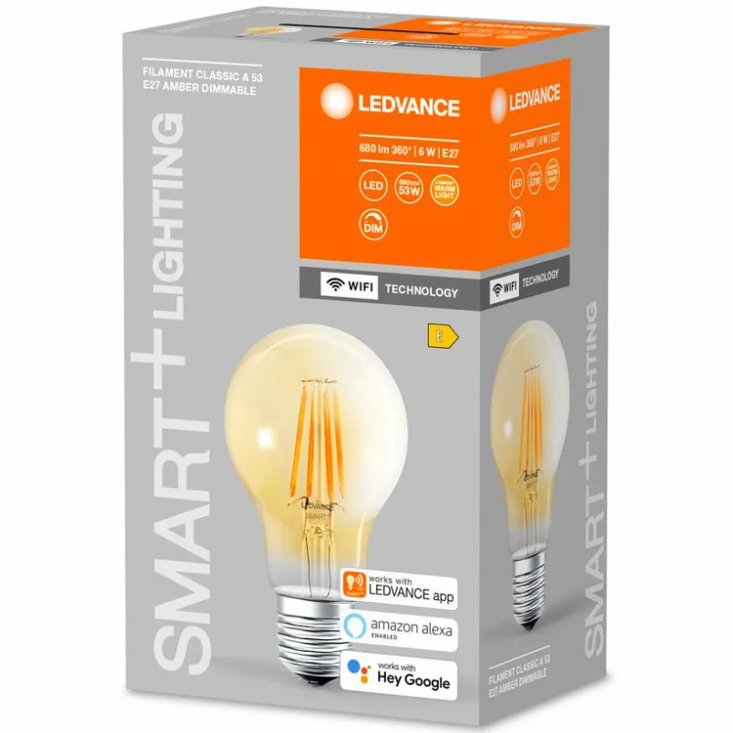 Leuchtmittel|E27|LEDVANCE LED-Birnenform E27/6 Watt/Energie E Braun