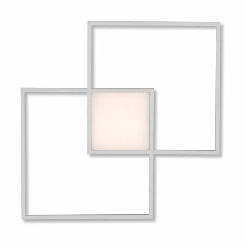 JUST LIGHT. Deckenleuchten-LED-Deckenleuchte Asmin Silber