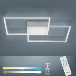 JUST LIGHT. Deckenleuchten-LED-Deckenleuchte Asmin Silber