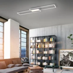 JUST LIGHT. Deckenleuchten-LED-Deckenleuchte Asmin Silber
