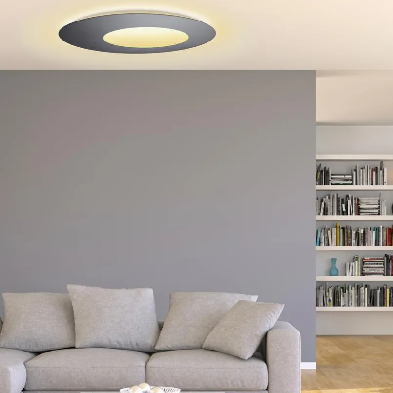 Deckenleuchten|Escale LED-Deckenleuchte Blade Open Anthrazit
