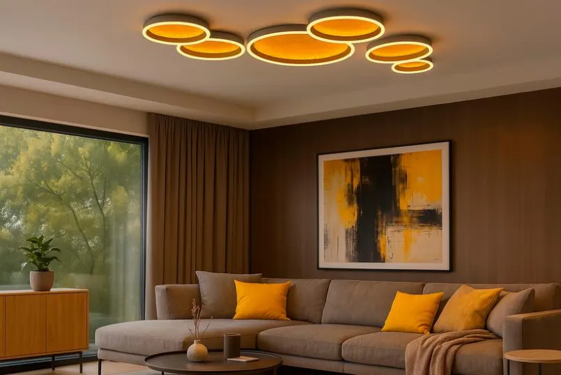 GeeTi Deckenleuchten-LED-Deckenleuchte Bormes Gold