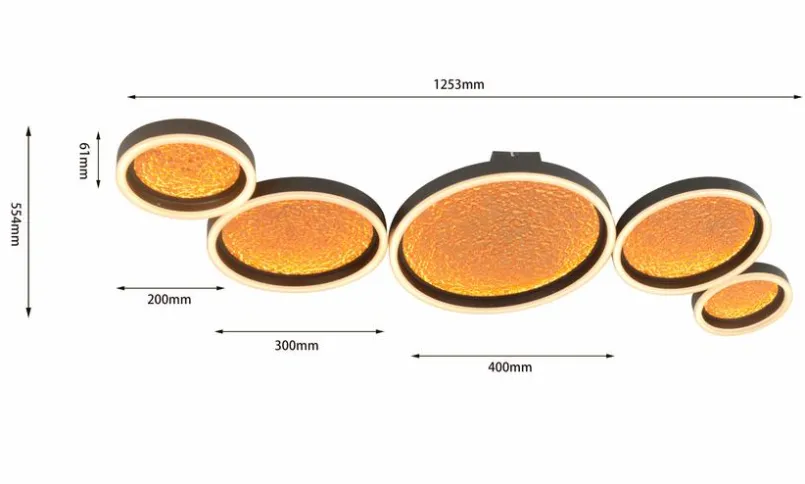 GeeTi Deckenleuchten-LED-Deckenleuchte Bormes Gold