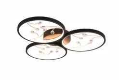 Deckenleuchten|Trio LED-Deckenleuchte Groovy Schwarz