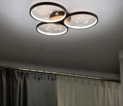 Deckenleuchten|Trio LED-Deckenleuchte Groovy Schwarz