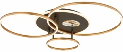 Deckenleuchten|Globo LED-Deckenleuchte Invertina Gold / Schwarz