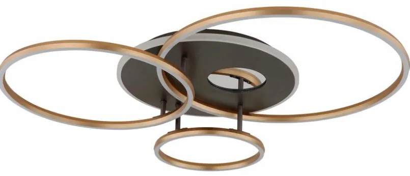 Deckenleuchten|Globo LED-Deckenleuchte Invertina Gold / Schwarz