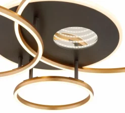 Deckenleuchten|Globo LED-Deckenleuchte Invertina Gold / Schwarz