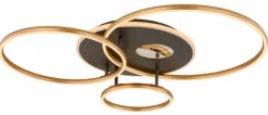 Deckenleuchten|Globo LED-Deckenleuchte Invertina Gold / Schwarz