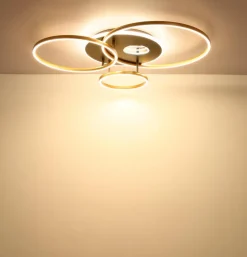 Deckenleuchten|Globo LED-Deckenleuchte Invertina Gold / Schwarz