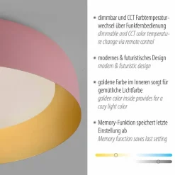 Deckenleuchten|Paul Neuhaus LED-Deckenleuchte Osko Rosa