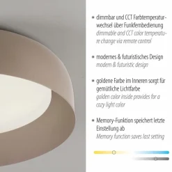 Paul Neuhaus Deckenleuchten-LED-Deckenleuchte Osko Sand