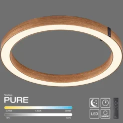 Deckenleuchten|Neuhaus PURE LED-Deckenleuchte Pure Lines Eiche