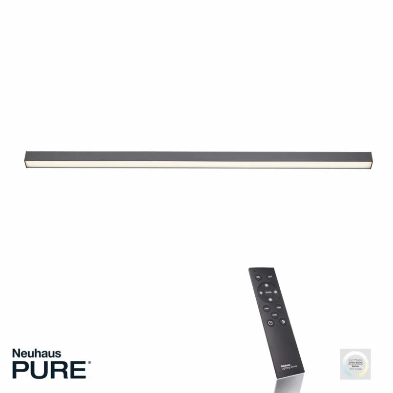 Deckenleuchten|Neuhaus PURE LED-Deckenleuchte Pure Lines Anthrazit