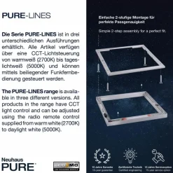 Neuhaus PURE Deckenleuchten-LED-Deckenleuchte Pure Lines Alu
