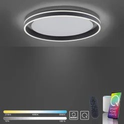 Q SMART HOME LIGHTS Deckenleuchten|Deckenleuchten-LED-Deckenleuchte Q-Vito Schwarz
