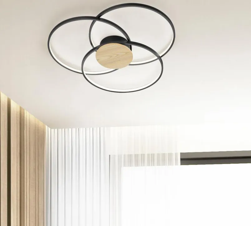 Trio Deckenleuchten-LED-Deckenleuchte Sedona Schwarz