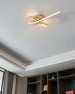 Deckenleuchten|EGLO LED-Deckenleuchte Selvina 2 Hellbraun