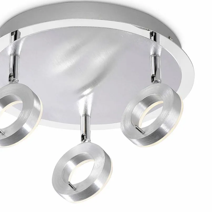 Paul Neuhaus Spots & Strahle-LED-Deckenleuchte Sileda Alu gebürstet