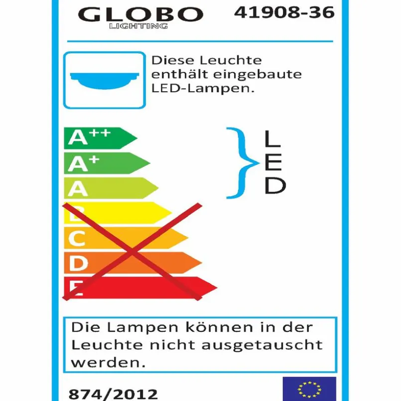 Globo Deckenleuchten-LED-Deckenleuchte TILO Gold