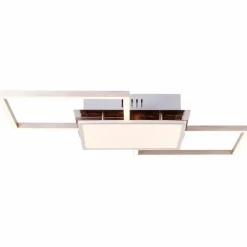 Deckenleuchten|Brilliant LED-Deckenleuchte Zelia Nickel matt