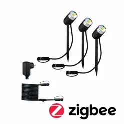 Paulmann Wege- & Bodenleuchten|Wege- & Bodenleuchten-LED-Erdspieß Plug&Shine Grau