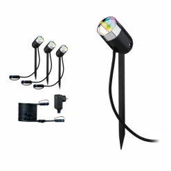 Paulmann Wege- & Bodenleuchten|Wege- & Bodenleuchten-LED-Erdspieß Plug&Shine Grau