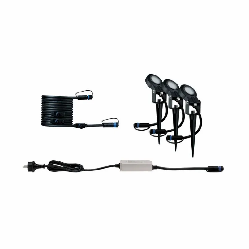 Wege- & Bodenleuchten|Wege- & Bodenleuchten|Paulmann LED-Erdspieß Plug&Shine Schwarz