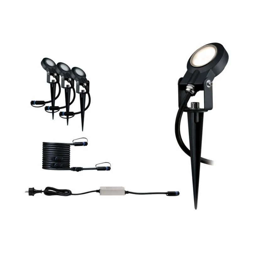 Wege- & Bodenleuchten|Wege- & Bodenleuchten|Paulmann LED-Erdspieß Plug&Shine Schwarz