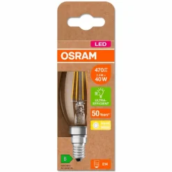 Osram E14-LED-Kerze E14/2,5 Watt/Energie B Transparent