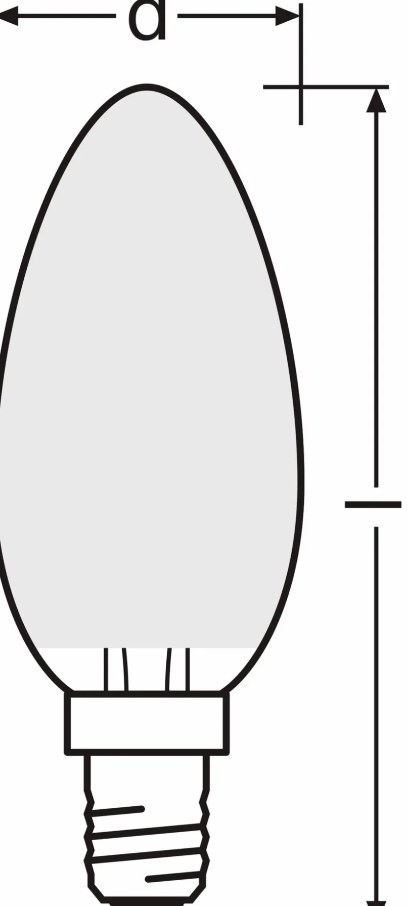 LED-Kerze E14/4,8 Watt/Energie F<Osram Hot