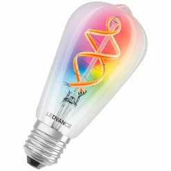 LEDVANCE Leuchtmittel|E27-LED-Kolbenform E27/4,5 Watt/Energie G Transparent