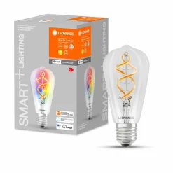 LEDVANCE Leuchtmittel|E27-LED-Kolbenform E27/4,5 Watt/Energie G Transparent
