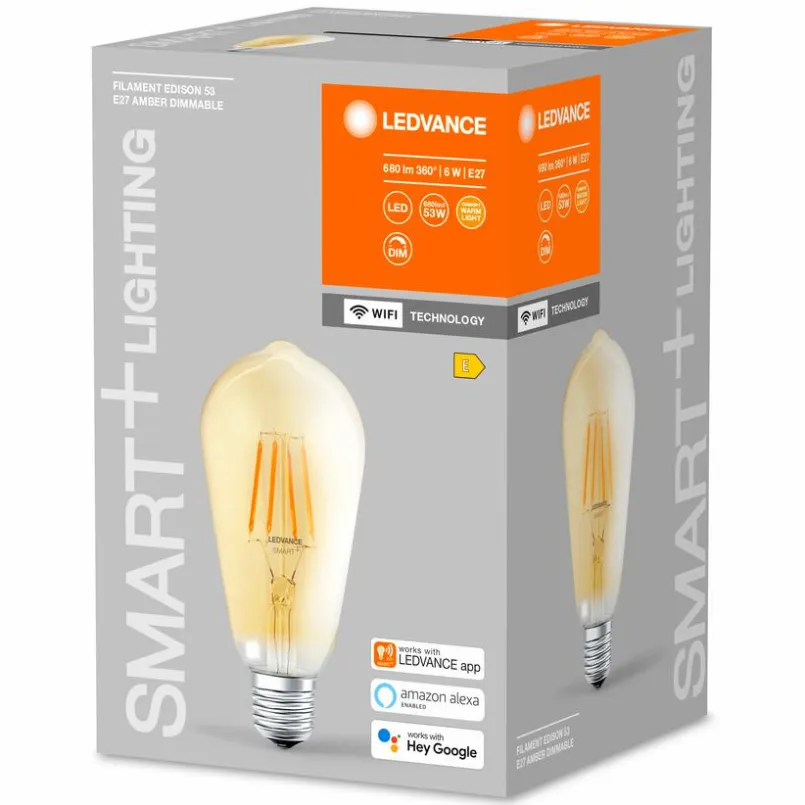 Leuchtmittel|E27|LEDVANCE LED-Kolbenform E27/6 Watt/Energie E Braun