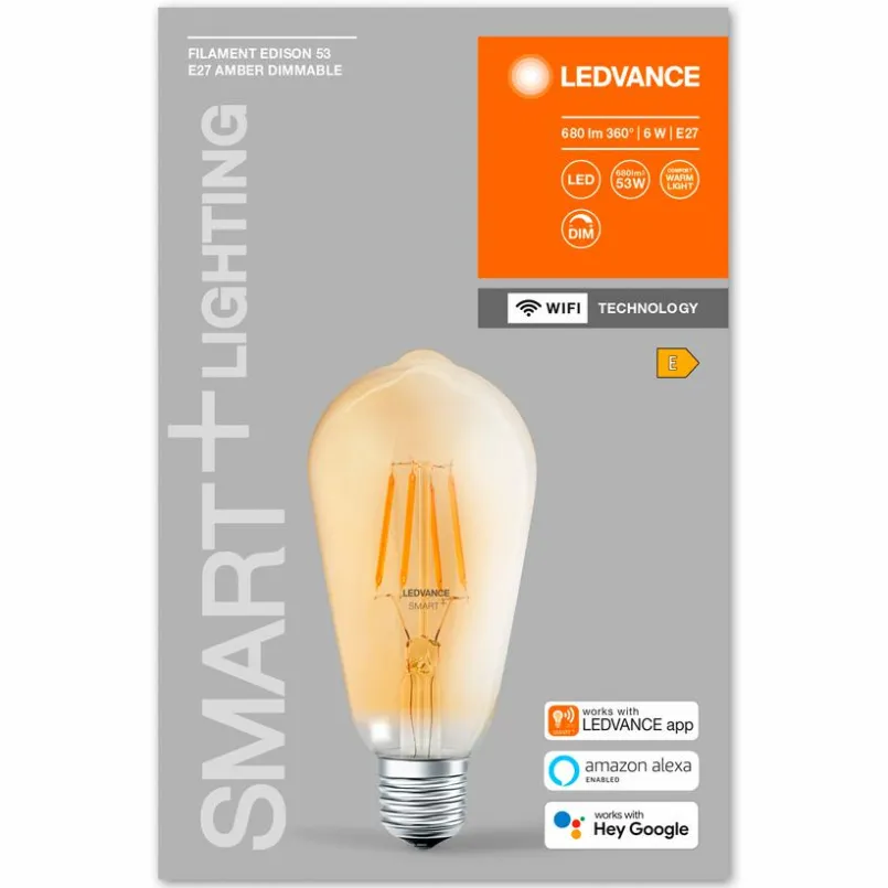 Leuchtmittel|E27|LEDVANCE LED-Kolbenform E27/6 Watt/Energie E Braun
