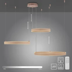 JUST LIGHT. Pendelleuchten-LED-Pendelleuchte Anelli Sand