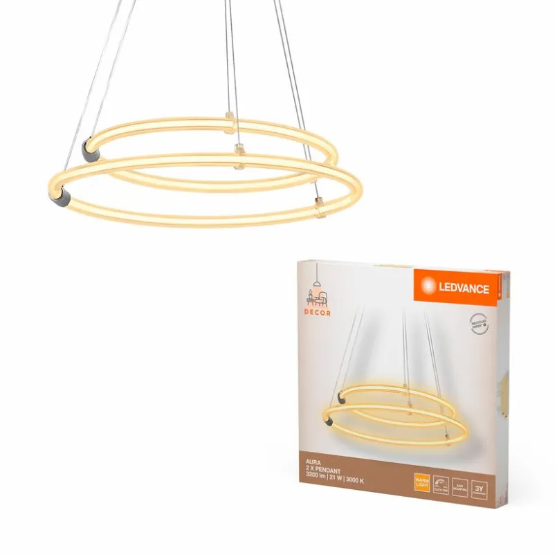 LEDVANCE Pendelleuchten-LED-Pendelleuchte Aura 2XPendant Dunkelgrau