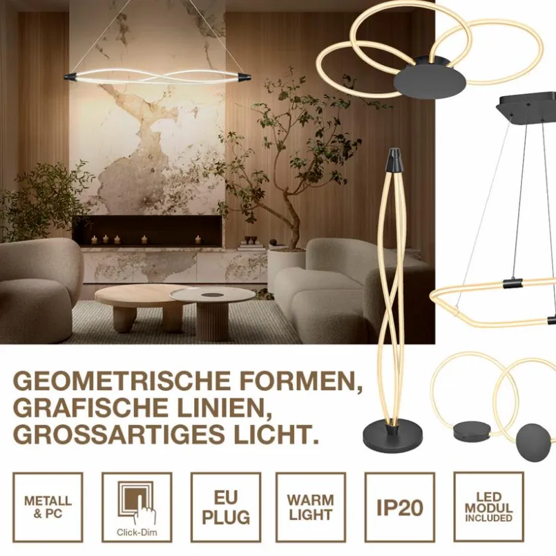 LEDVANCE Pendelleuchten-LED-Pendelleuchte Aura 2XPendant Dunkelgrau