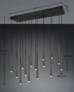 Pendelleuchten|Trio LED-Pendelleuchte Cala Schwarz