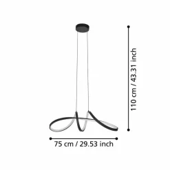 EGLO Pendelleuchten-LED-Pendelleuchte Calarossa Z Schwarz