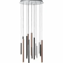 Pendelleuchten|Brilliant LED-Pendelleuchte Cembalo Silber