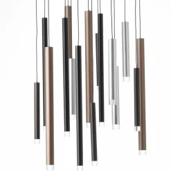 Pendelleuchten|Brilliant LED-Pendelleuchte Cembalo Silber
