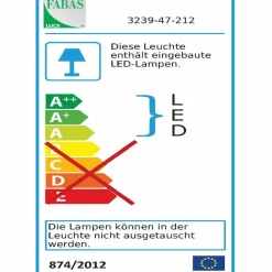 FABAS Pendelleuchten-LED-Pendelleuchte DUNK Silber